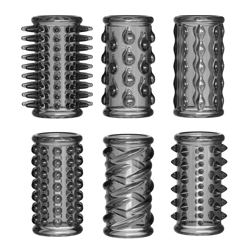 Набор из 6 стимулирующих насадок на пенис Meleon - Ejaculation Control Rings, SPS-50 Sex Aura Киев - изображение 2
