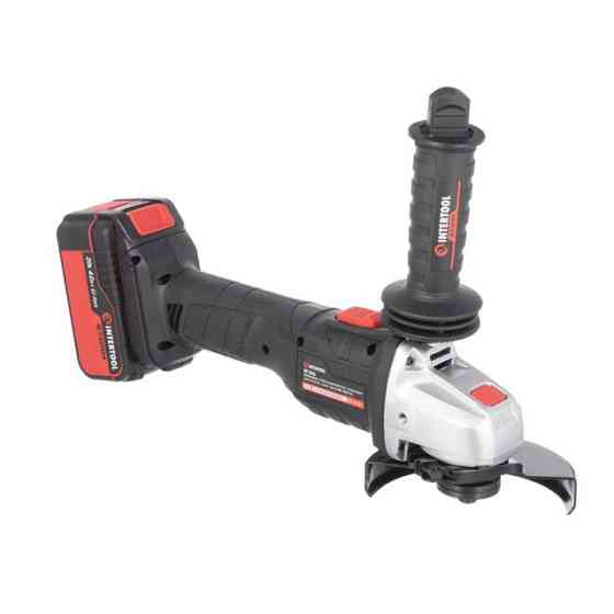 Шліфмашина акумуляторна INTERTOOL WT-0366, безщіткова 20 В, 125 мм, 10000 об/хв, Li-ion - із системою плавного пуску Львів
