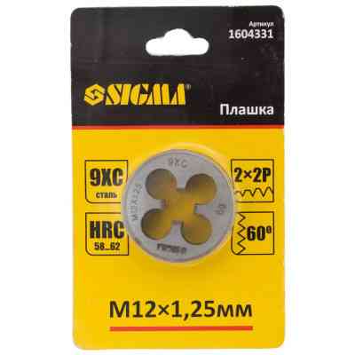 Плашка Sigma М12x1.25мм (1604331) Вінниця