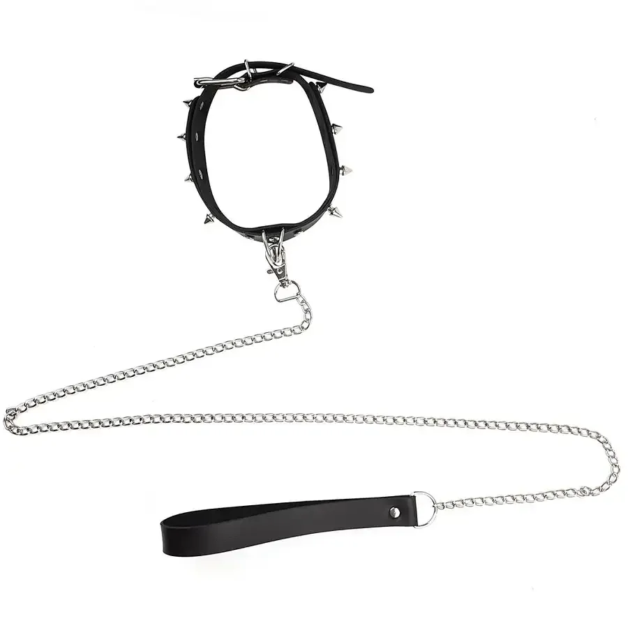 Нашийник з шипами та повідцем Art of Sex - Collar Spikes and Leash Львів - фото 5
