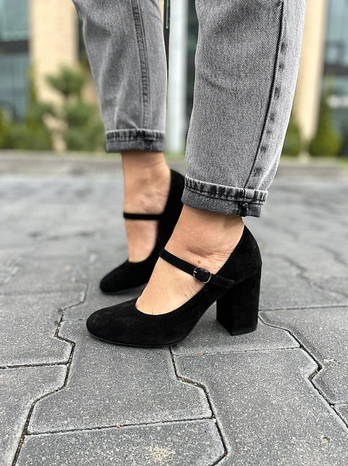 Nivelle Туфлі жіночі NIVELLE чорні натуральна замша каблук 8 см (1765/8029-8052) Коломия - фото 3