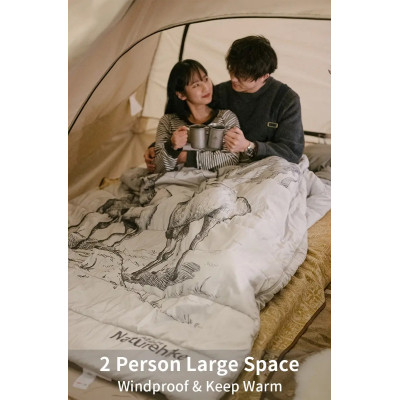 Спальний мішок Naturehike двомісний із подушками NH21MSD06 Green (6927595795330) Вінниця - фото 6