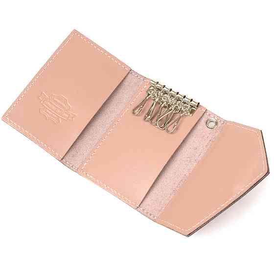 Ключниця з натуральної шкіри GRANDE PELLE 11393 Рожевий Київ