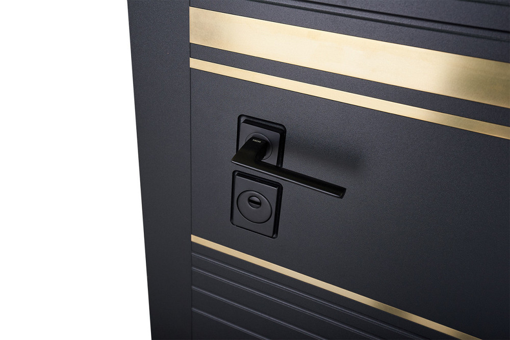 Вхідні двері Abwehr Megapolis MG3 Goldy 545 Чорна шагрень + Білий супермат 860*2050 мм Київ - фото 5