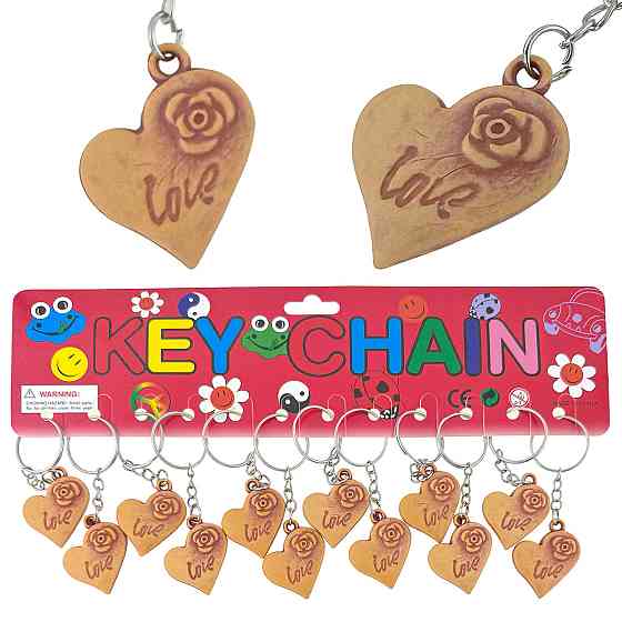 Брелок для ключів жіночий Серце 12 шт. Київ