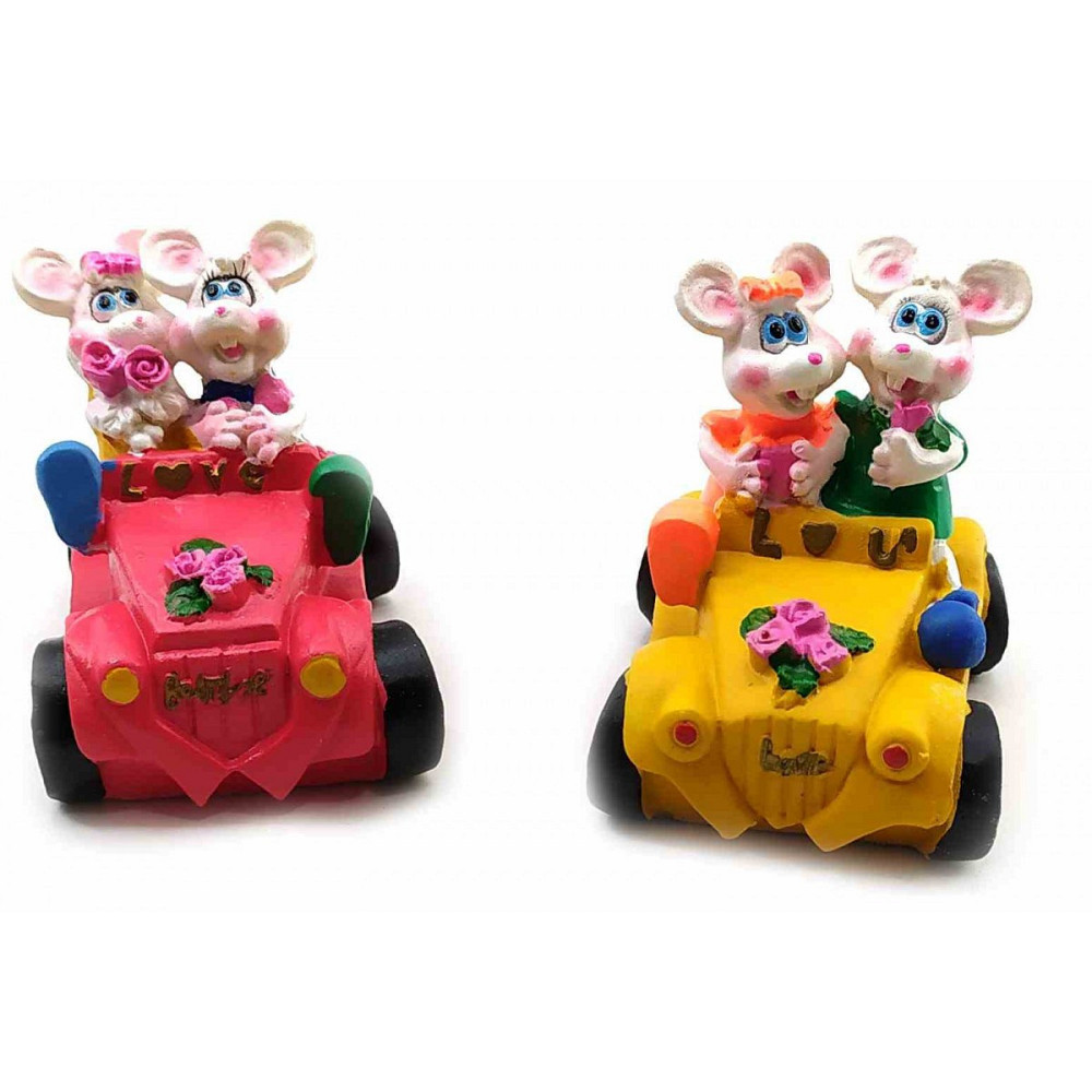 Статуетка сувенір Мишки на машині Київ - фото 1