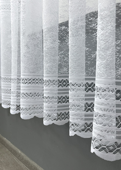Тюль VR-Textil 2008т Жакард Білий 500х170 см (42-1184) Київ - фото 7