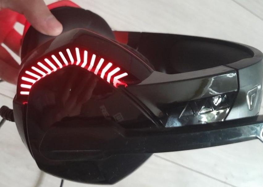 Навушники Real-El GDX-7800 Black-Red 7.1 Virtual ( наушники подсветка) Харків - фото 6