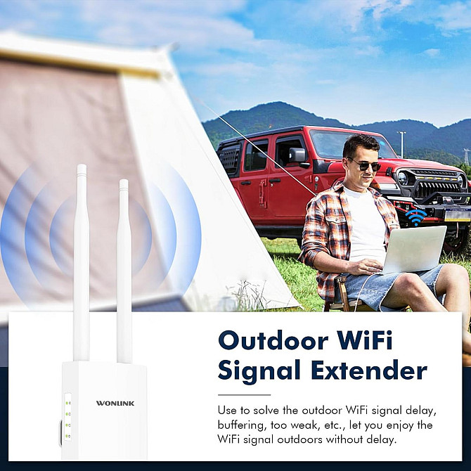 WONLINK AC1200 наружная WiFi точка доступа, двухдиапазонный WiFi ретранслятор, 2 порта Gigabit Ether Киев - изображение 3