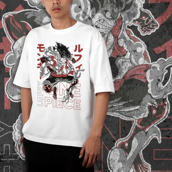 Футболка чоловіча з  принтом Ван Пис Gear 4 Розмір 48 Anime0190 Дніпро