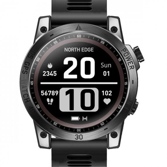 Чоловічий наручний розумний годинник North Edge CrossFit GPS з компасом (Black) Київ - фото 1