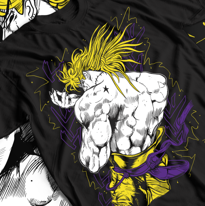 Футболка для хлопчика з аніме принтом Джоджо Бізарре Адвентуре Джотаро оверсайз (зріст від 165 до 180) Чорний AnimeJ0651m Дніпро - фото 1