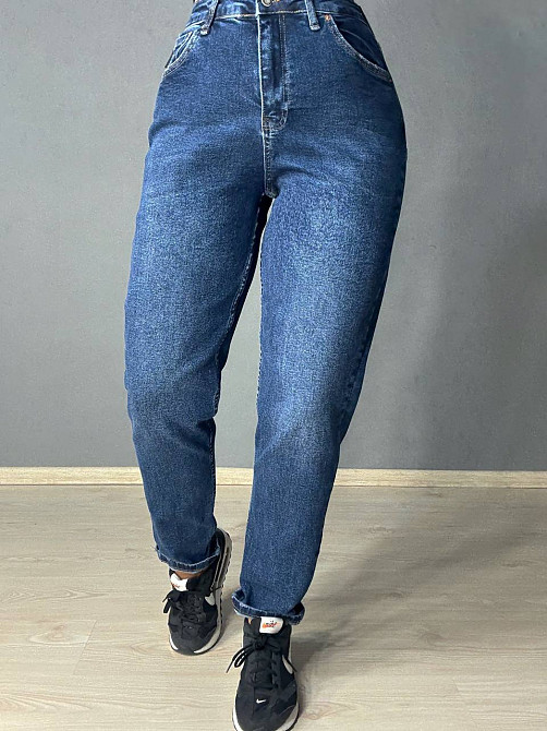 Джинси жіночі Mikaletta 13102 MOM comfort стрейч сині, синій, З4, 34, 91 см, 131 см Київ - фото 4