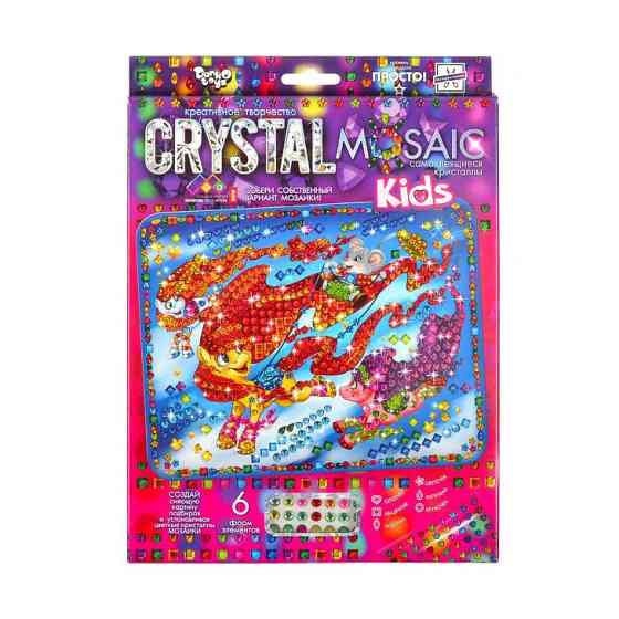 Набір креативної творчості "Kids Crystal Mosaic" CRMk-01-03, 6 форм елементів Вінниця