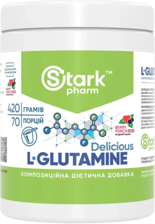 Глютамин Stark Pharm L-Glutamine Delicious 420g ягодный пунш Киев