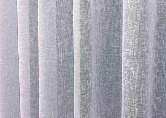 Тюль льон однотонний колір світло блакитний 2027т Київ