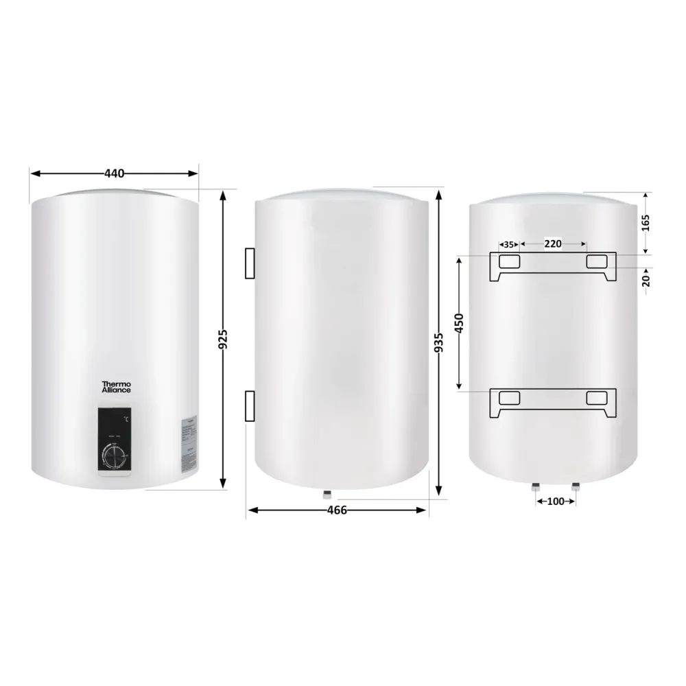 Водонагреватель электрический Thermo Alliance 100 л вертикальный, сухой ТЭН 2,0 кВт D100V20J3(D)K Киев - изображение 2