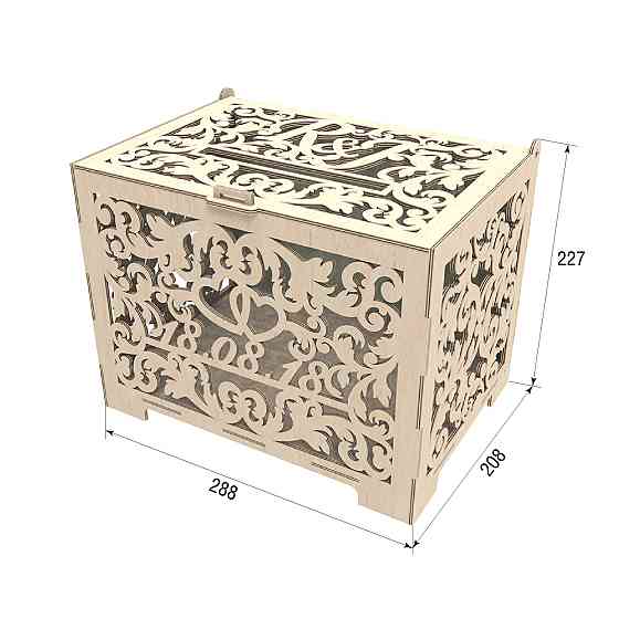 Сундук для конвертов, Свадебная казна 288х208х227мм Киев