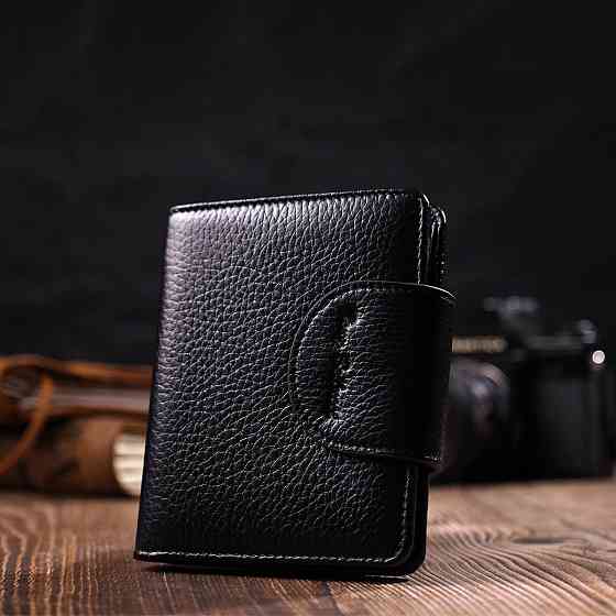 Женский кошелек из натуральной кожи в классическом черном цвете Tony Bellucci 21987 Черный Киев