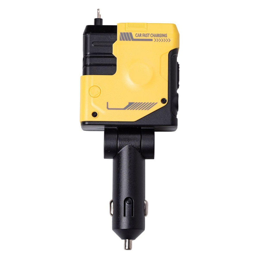 Зарядний пристрій MECHA з висувними кабелями жовтий Київ - фото 1