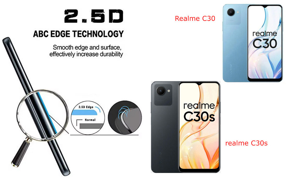 Захисне скло ArmorGlass для Realme C30, realme C30s – стійке до подряпин та ударів Київ - фото 2