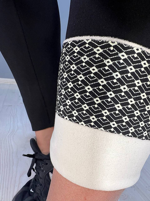 Лосины женские Kenalin 88-2 корсет на молнии дайвинг формующие утепленные на меху черные, черный, 5XL Киев - изображение 7