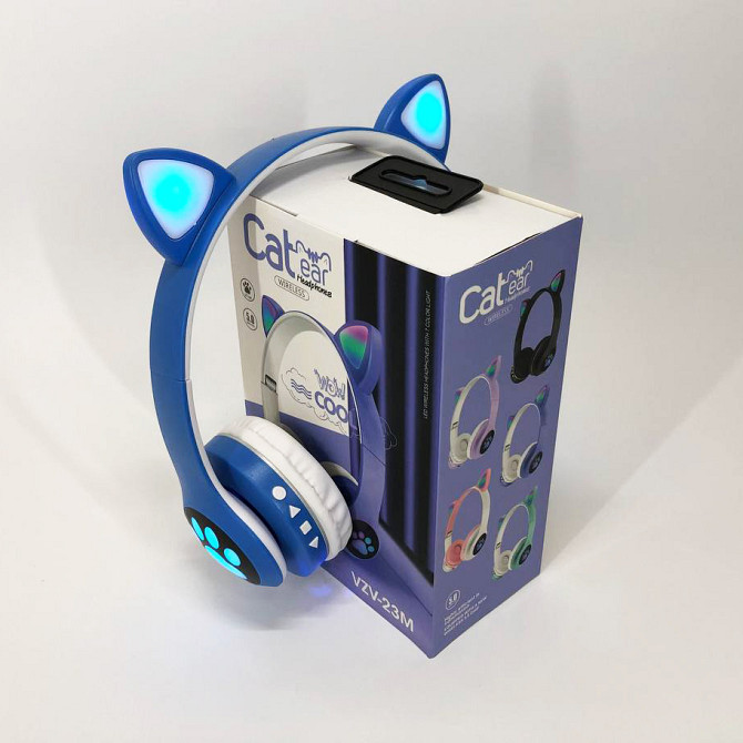 Беспроводные наушники кошечка Cat VZV 23M, Комфортные наушники с кошачьими ушками QJ-21 Львов - изображение 5