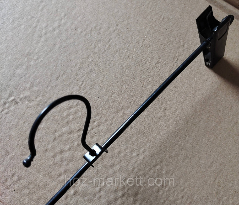 Плічка вішалки тремпеля чорні брючні прищіпка і гачок 35 см 10 шт в уп Харків - фото 7