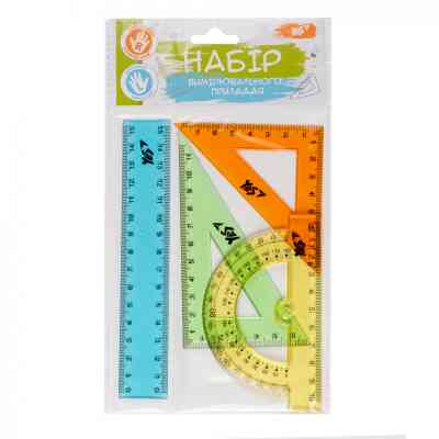 Лінійка Yes набір кольоровий 4 предмета лінійка 15 см (370264) Вінниця