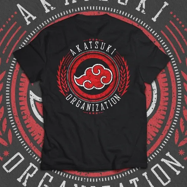 Футболка мужская с принтом Наруто Akatsuki Organization Размер 48 Anime0796 Днепр - изображение 1