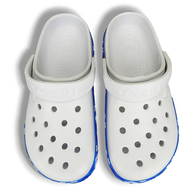 Женские кроксы белые Даго с орнаментом синий 41 размер Одесса - изображение 7