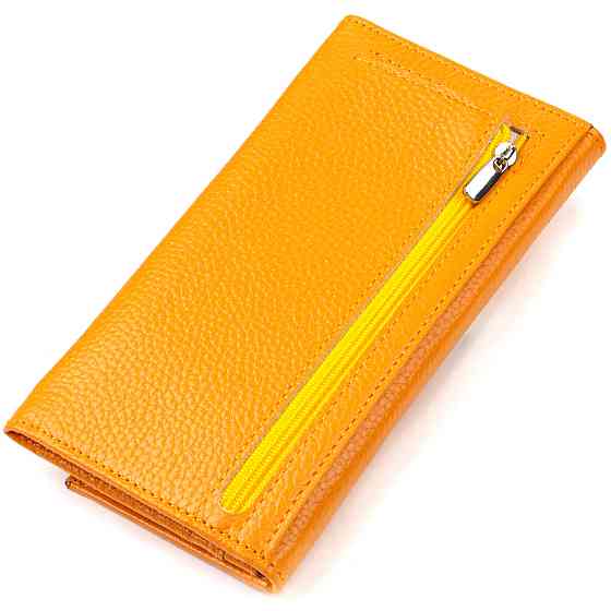Яскравий жіночий гаманець з натуральної шкіри CANPELLINI 21832 Жовтий Київ