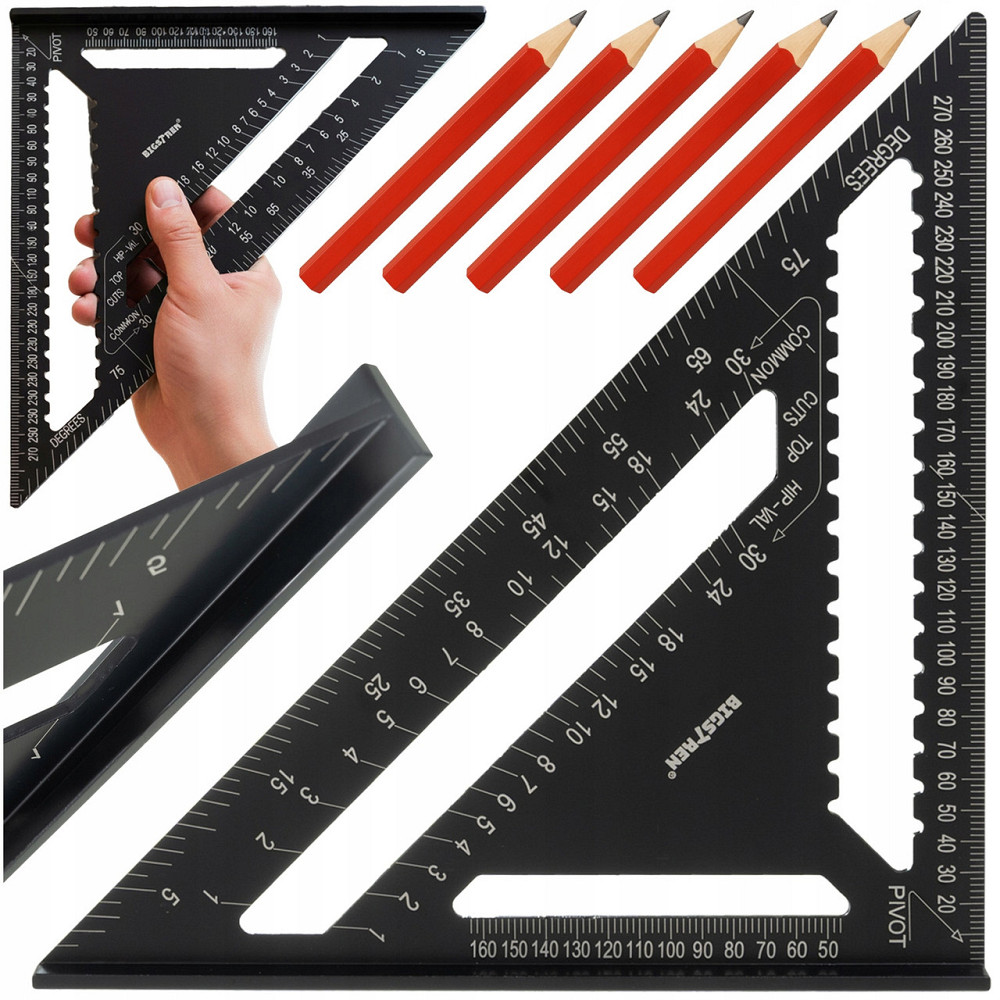 Алюминиевый плотницкий угольник 12