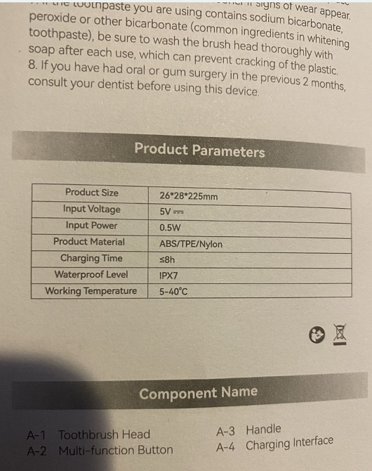 Звукова електрична зубна щітка Seago SG-958 Black, 8 режимів. Харків - фото 2