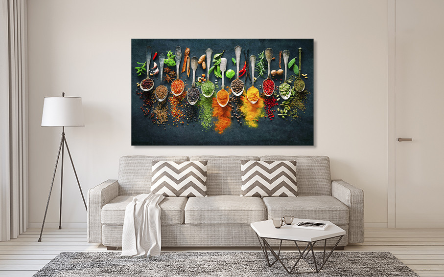 Картина холст у вітальню / спальню   Ложки спецій     MLP_41  ( 60х30см ) 60x100 см Київ - фото 2