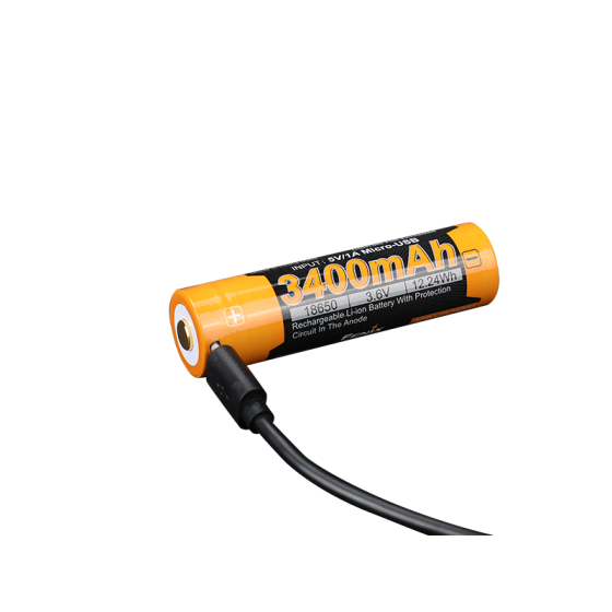Акумулятор 18650 Fenix (3400 mAh) micro usb зарядка Киев