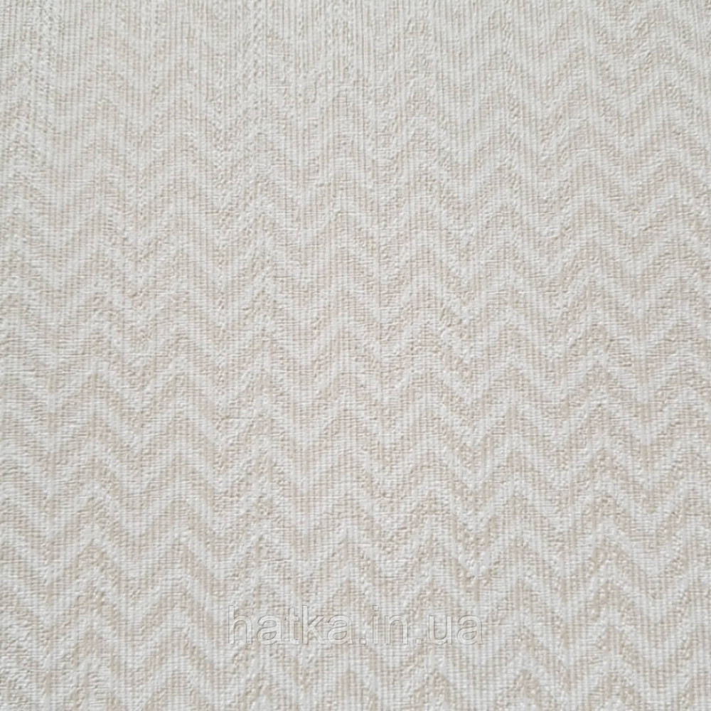 Шпалери вінілові на флізеліні AdaWall Ada Kids метрові дитячі смуги зигзагом бежеві пісочні Київ - фото 3