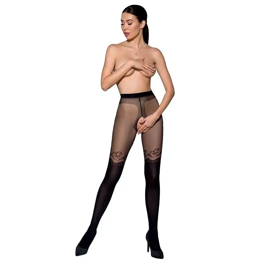 Колготки з відкритим доступом, подвійна щільність Passion TIOPEN 012 5 (20/40 den), black Львів - фото 3