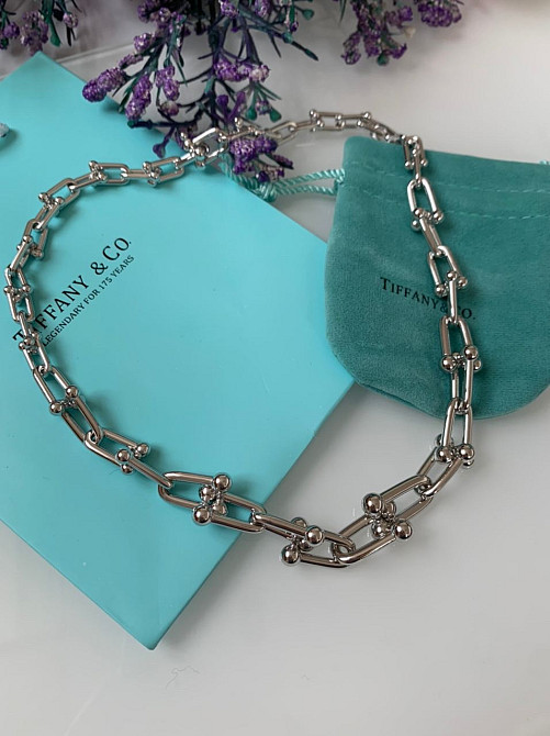 Тиффани подвеска цепь на шею с крупными звеньями Tiffany / упакована в мешочек Тиффани Одесса - изображение 2