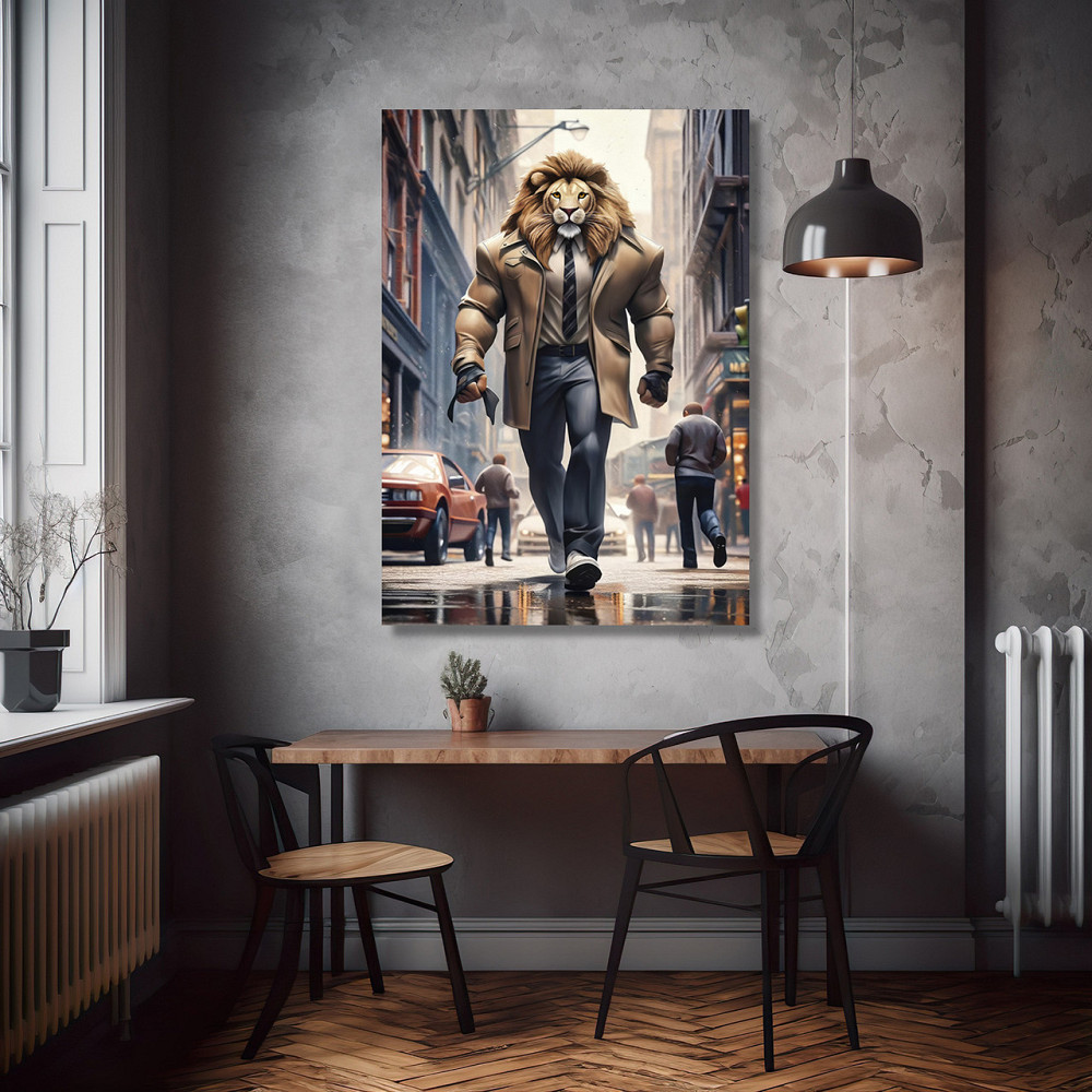 Картина Холсті в спортзал  Лев  KLM_12 80x120 см Киев - изображение 2