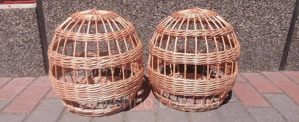 Светильник плетеный из лозы круглый с решеткой Киев - изображение 1