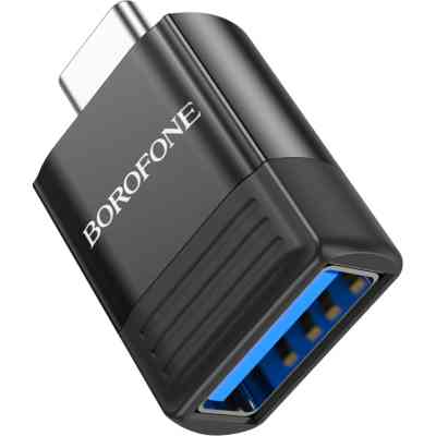 Переходник BV18 USB to USB-C M USB3.0 Black BOROFONE (6941991104015) Винница