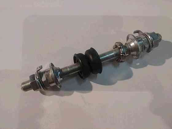 Вісь колеса переднього велосипедна (140мм, у зборі з чашками) Мукачево