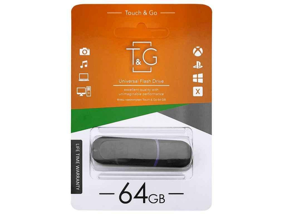 Флешка USB 64GB 2.0 012 Jet series чорна ТМ TG Київ - фото 1