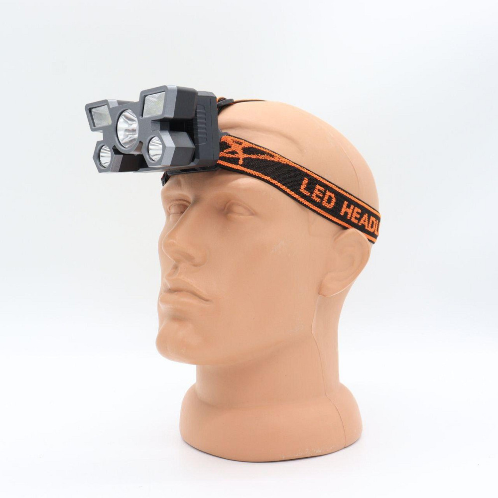 Ліхтар налобний акамуляторний, 5 діодів, Smarter / Ліхтар на голову / Світлодіодний ліхтар / Ліхтарик від USB Київ - фото 9