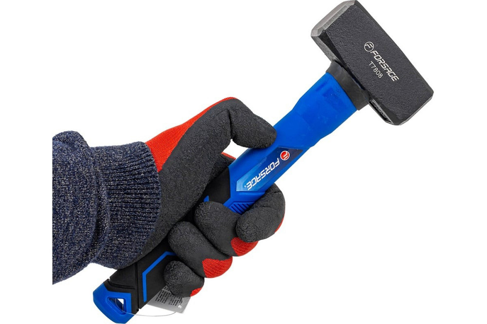 Кувалда, 800 г, фібергласова гумова рукоятка Forsage F-T7808 Одеса - фото 3