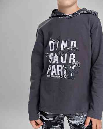 Пижама детская комплект со штанами с капюшоном на мальчика Tom John 89159 7-8 Киев