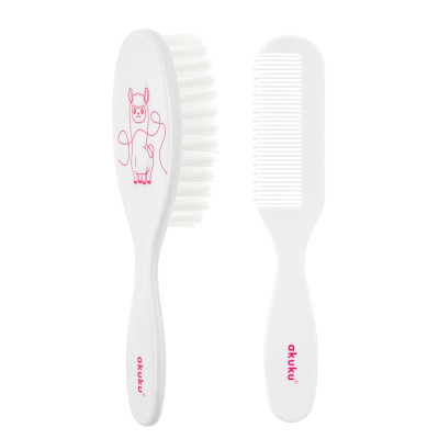 Набір для догляду за дитиною Akuku щітка з гребінцем Лама (A0083) Вінниця - фото 2