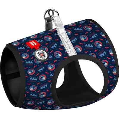 Шлей для собак WAUDOG Clothes с QR паспортом "Бэтмен красно-голубой" XS1 (1001-4003) Винница