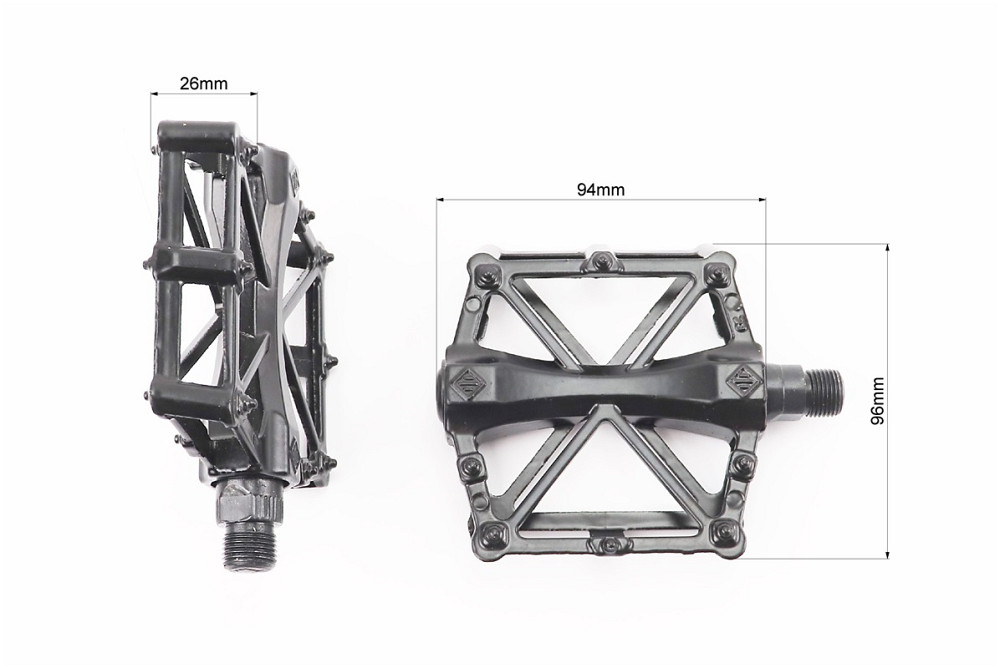 Педалі BMX 9/16" (90x90x20mm) алюмінієві, чорні Киев - изображение 2